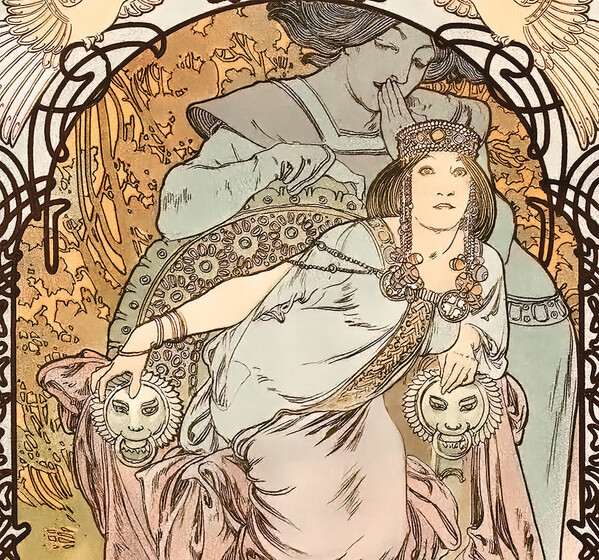 Plánovací nástěnný kalendář Alfons Mucha 2027
