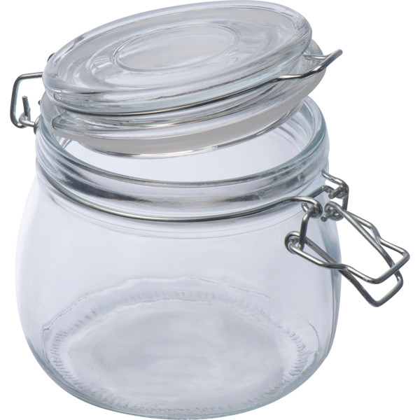 Lockable storage jar, 400 ml CORDULA - Transparent