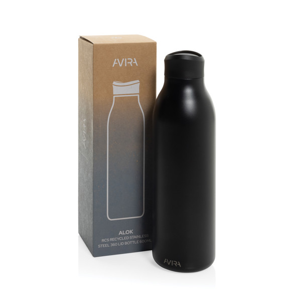 Avira Alok RCS Fľaša 360 z rec. Nehrdz. ocele 600 ml - Čierna