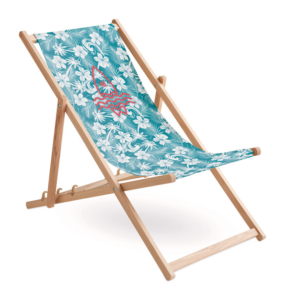 Classic deck chair with removable cover (EN581 Certified) - Full colour