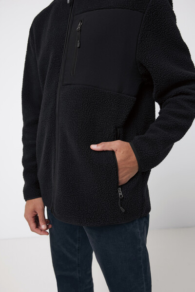 IQONIQ Diran recycled polyester pile fleece jacket - Black / XXS