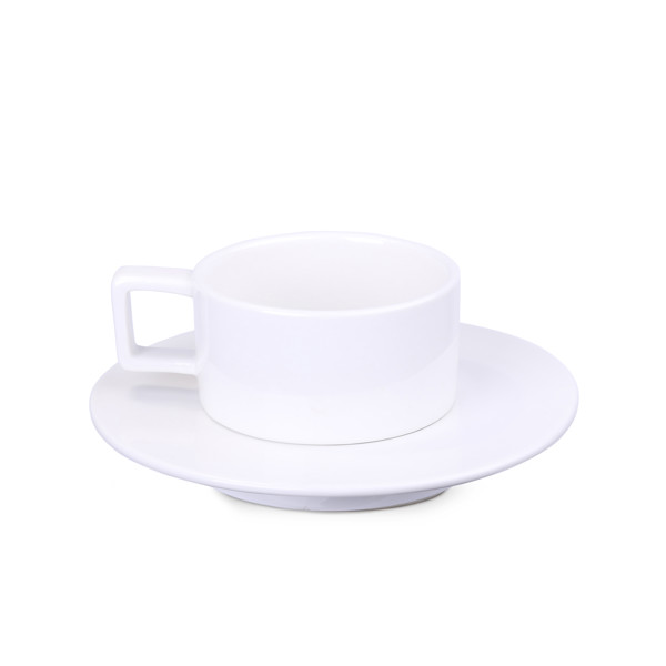 Porcelain cup with ring saucer, 80 mm diameter
