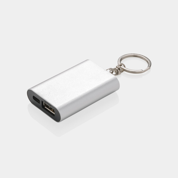 1.000 mAh keychain powerbank - Silver