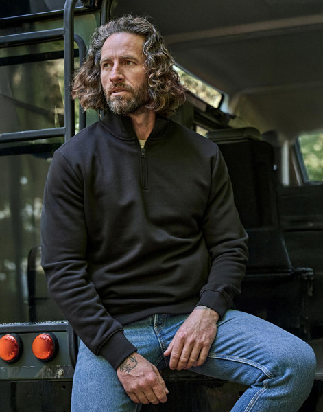 Half Zip Sweatshirt - Dark Grey / S