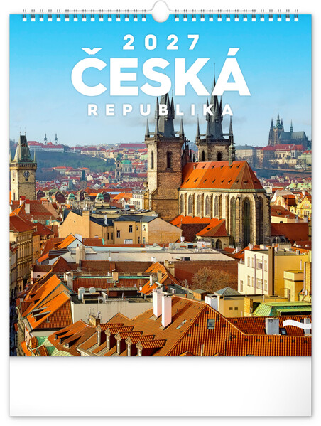 Notique Nástěnný Kalendář Česká Republika 2027, 30 x 34 cm