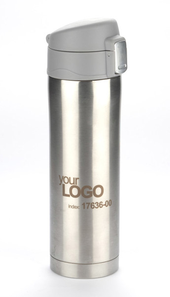 Travel mug LOCK 440 ml - silver