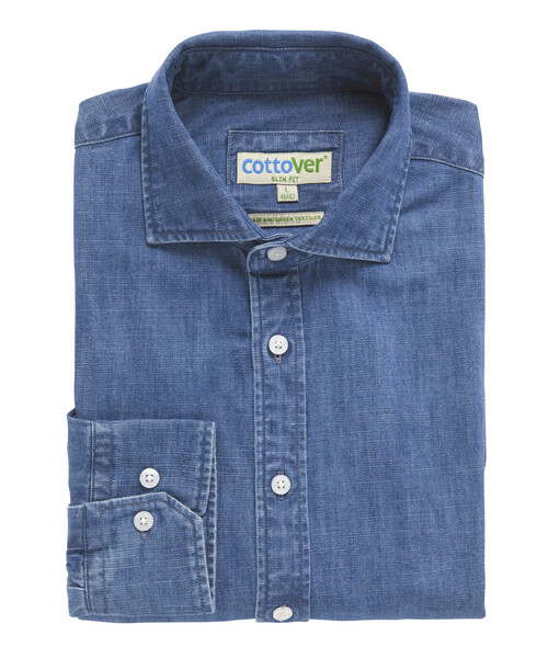 Cottover Gots Denim Slim Fit Man Blue 36