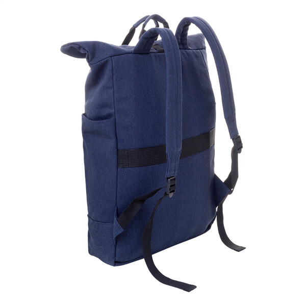 Sac à dos en toile recyclée Rebyss Roll - Bleu Foncé