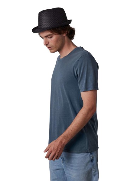 Retro Panama - Style Straw Hat - Black / 57