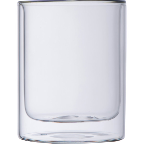 Double-walled glass cup 330ml STUART - Transparent