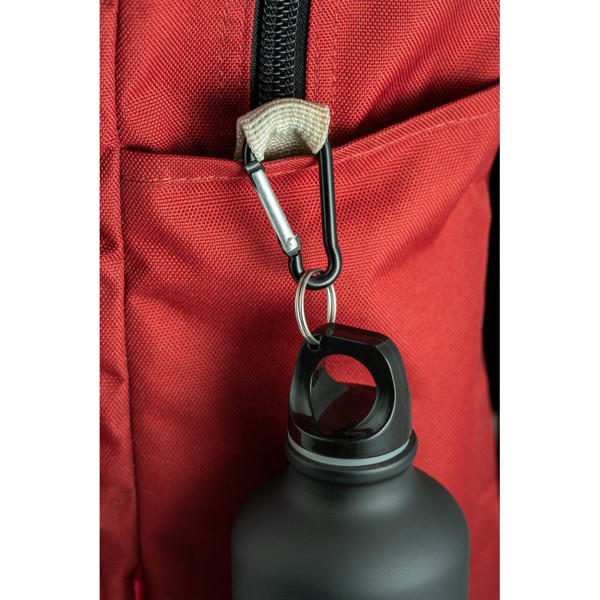 COLLINA. Aluminium bottle with carabiner 540 mL - Black