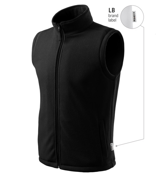 Fleece Vesta Unisex Rimeck® Next - Černá / XL