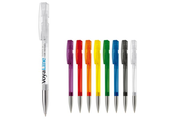 Nash ball pen metal tip transparent - Transparent White