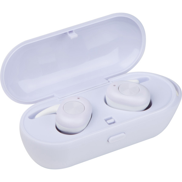 Bluetooth fülhallgató töltővel - White