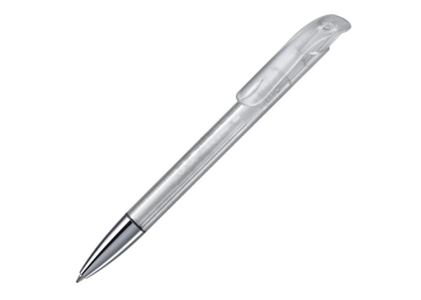 Ball pen Atlas transparent metal tip - Transparent / White