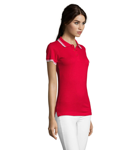PASADENA pólo mulher 200g Pasadena Women - Vermelho / BrancoL