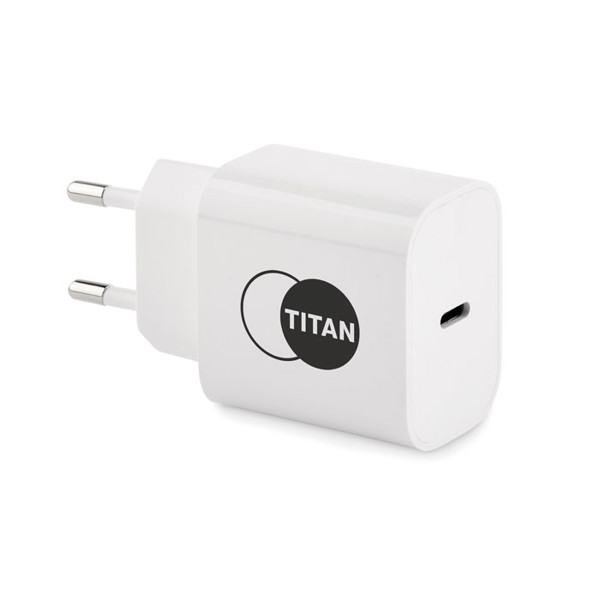 Chargeur USB 20W 2 ports, prise Plugme