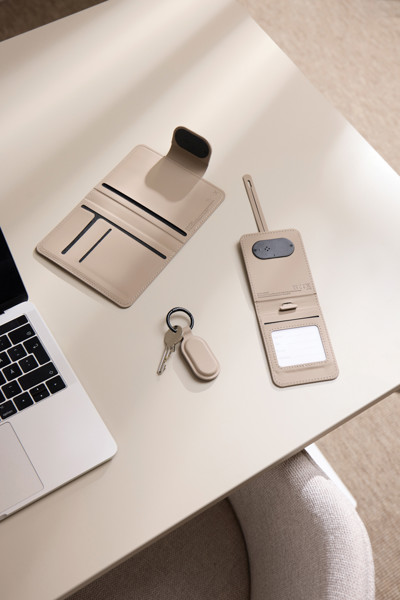 VINGA Baltimore RCS Key tag With Finder Dual - Greige