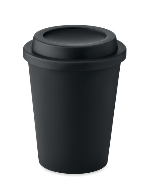 Kahekordse seinaga PP termos, 300 ml Sora - Must