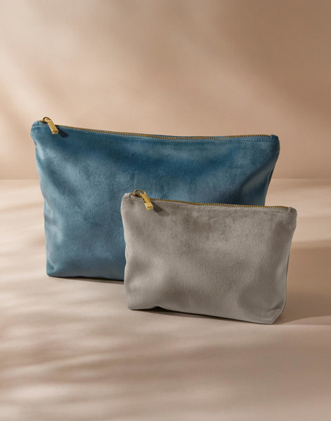 Velvet Accessory Bag - Dark Emerald / L