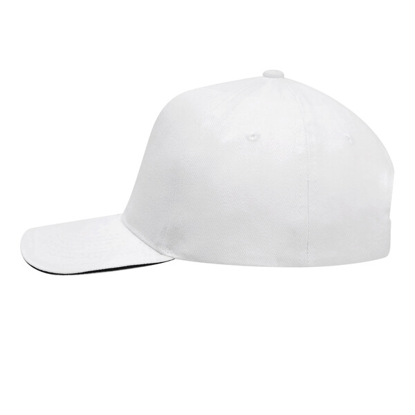 5 Panel Sandwich Cap Walk - White