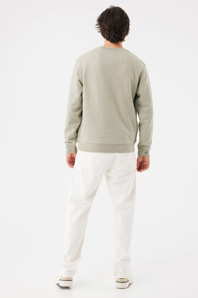 IQONIQ Torla recycled cotton crew neck - Light Heather Green / M
