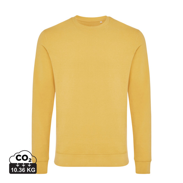 Iqoniq Zion recycled cotton crew neck - Ochre Yellow / XS