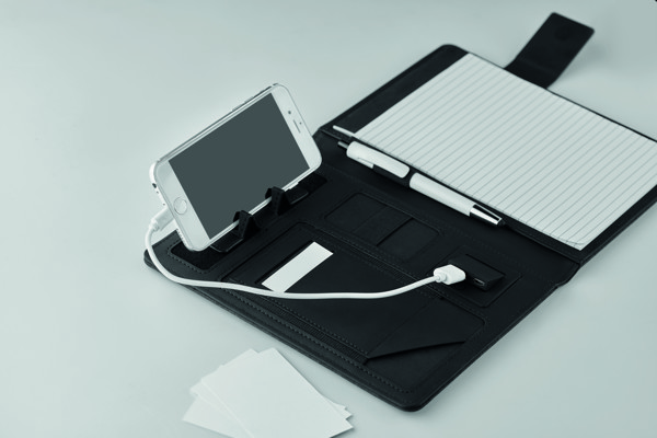 A5 folder with power bank Powernoty