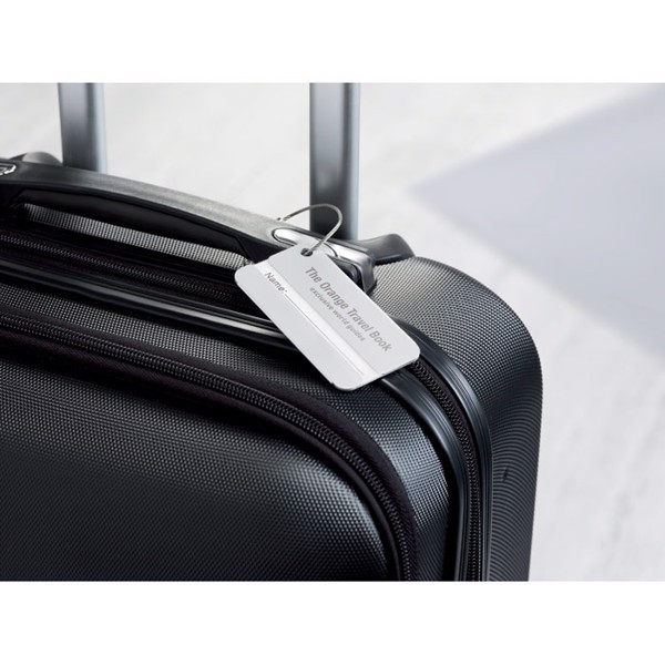 Taggy aluminium luggage tag 80x40 mm