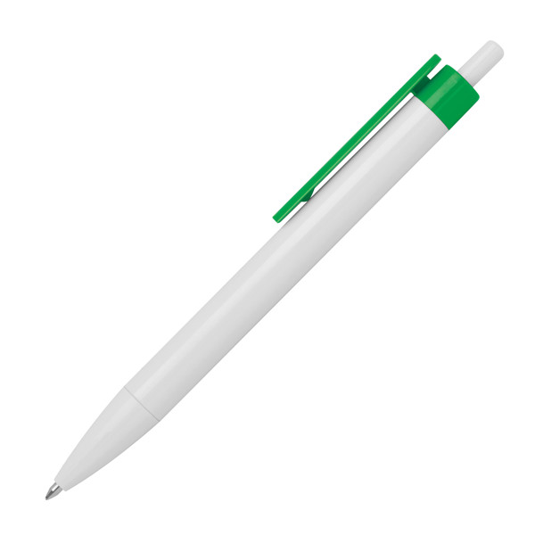 Ballpen with colored clip - Green
