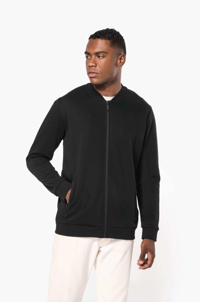 Full Zip Fleece Sweatshirt - Black / 4XL