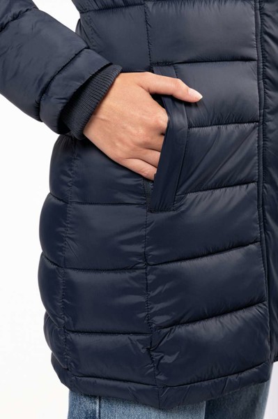 Ladies' Lightweight Hooded Padded Parka - Black / S