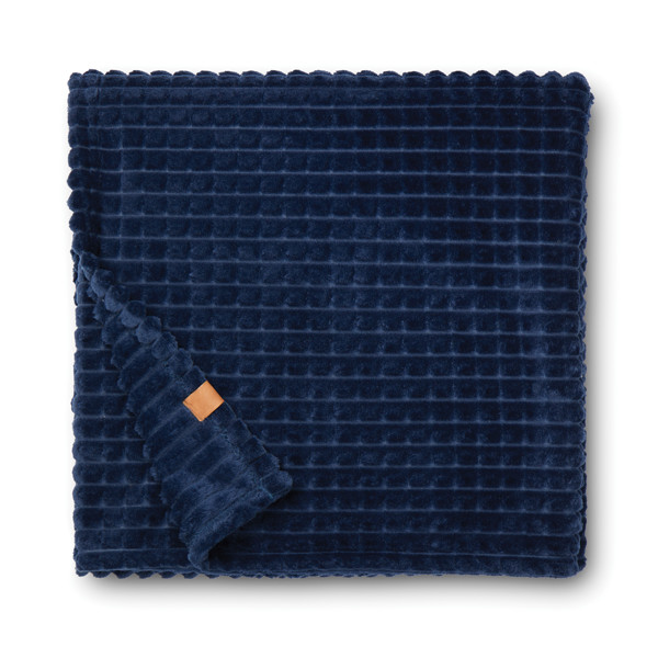 VINGA Couverture / plaid en rPET GRS Branson - Bleu Marine