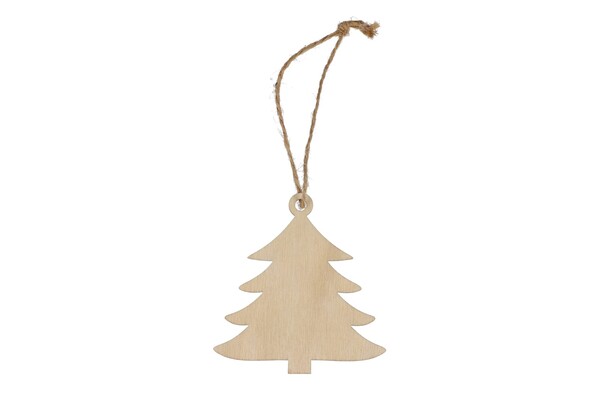 Ornement de Noël en bois en forme de sapin
