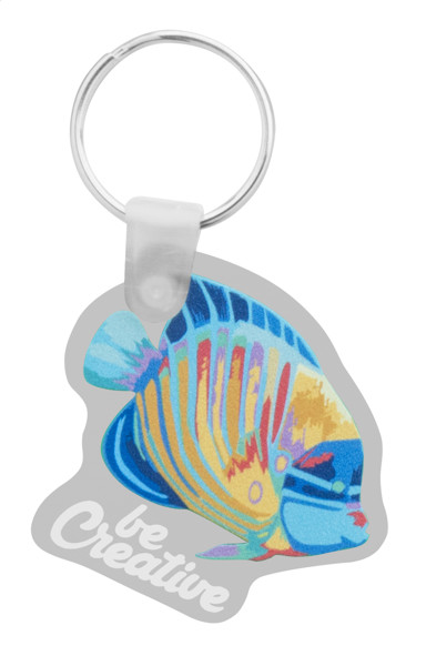 Custom Made Keyring CreaFob - White