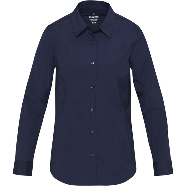 Camicia in tessuto di popeline da donna Carnelian - Blu navy / L