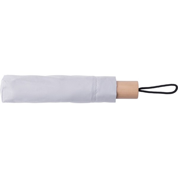 RPET manual umbrella, foldable - white