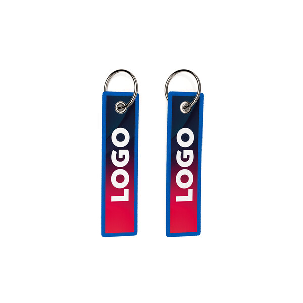 Full colour printed key tag - ClearSky Blue