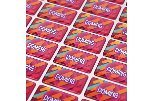 Doming Rectangle 30x15 mm - White