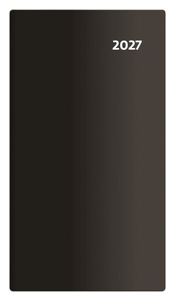 Kapesní čtrnáctidenní diář Torino 85 x 154 mm - Černá