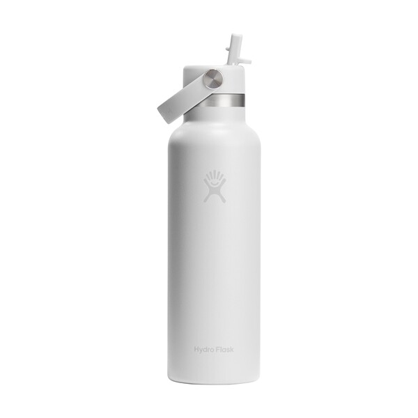 Hydro Flask Standard Mouth with Flex Straw Cap 621 ml bouteille d'eau - blanc