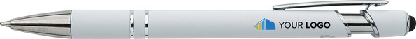 Recyclede aluminium balpen Primo - wit