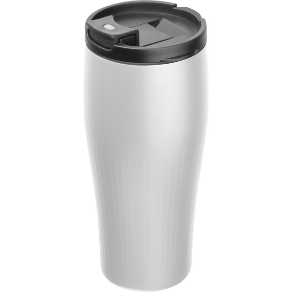 Vacuum stainless steel drinking cup TOMMASO - White
