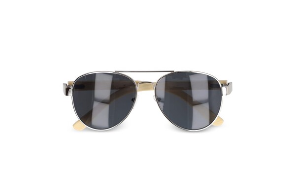 Sončna očala Aviator UV400, noge iz bambusa