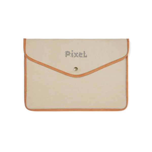 VINGA Pochette ordinateur 14" en toile recyclée GRS Bosler - Béžová