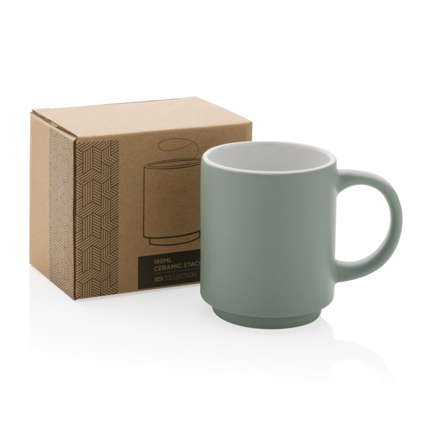 Ceramic stackable mug 180ml - Green