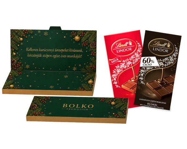 Lindt csokoládés üdvözlőkártya