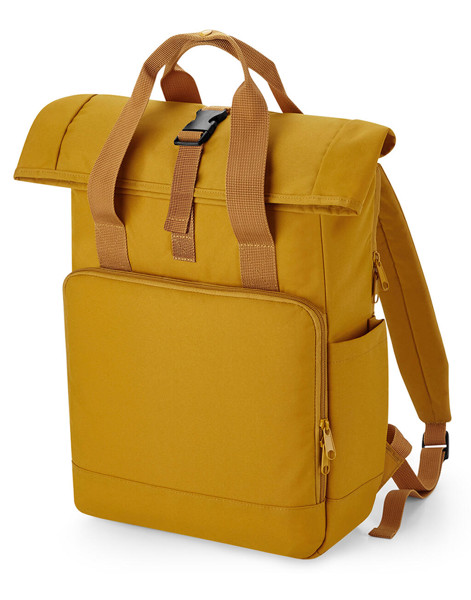 Recycled Twin Handle Roll-Top Laptop Backpack - Grey Marl / ONE SIZE