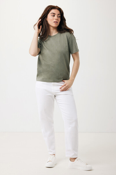 T-shirt coupe boxy en coton recyclé IQONIQ Teide - Heather Green / L