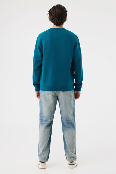 Mikina IQONIQ Torla z recyklované bavlny - Dark Teal / S